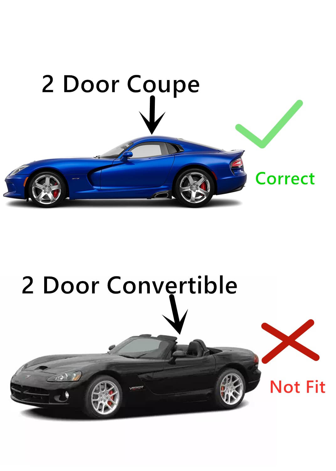 Driver Left Side Door Window Door Glass Compatible with Dodge Viper 2 Door Coupe 2006-2011 Models