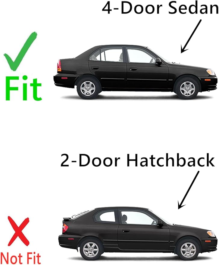 Passenger Right Side Front Door Window Door Glass Compatible with Hyundai Accent/Dodge Verna 2000-2005 4 Door Models