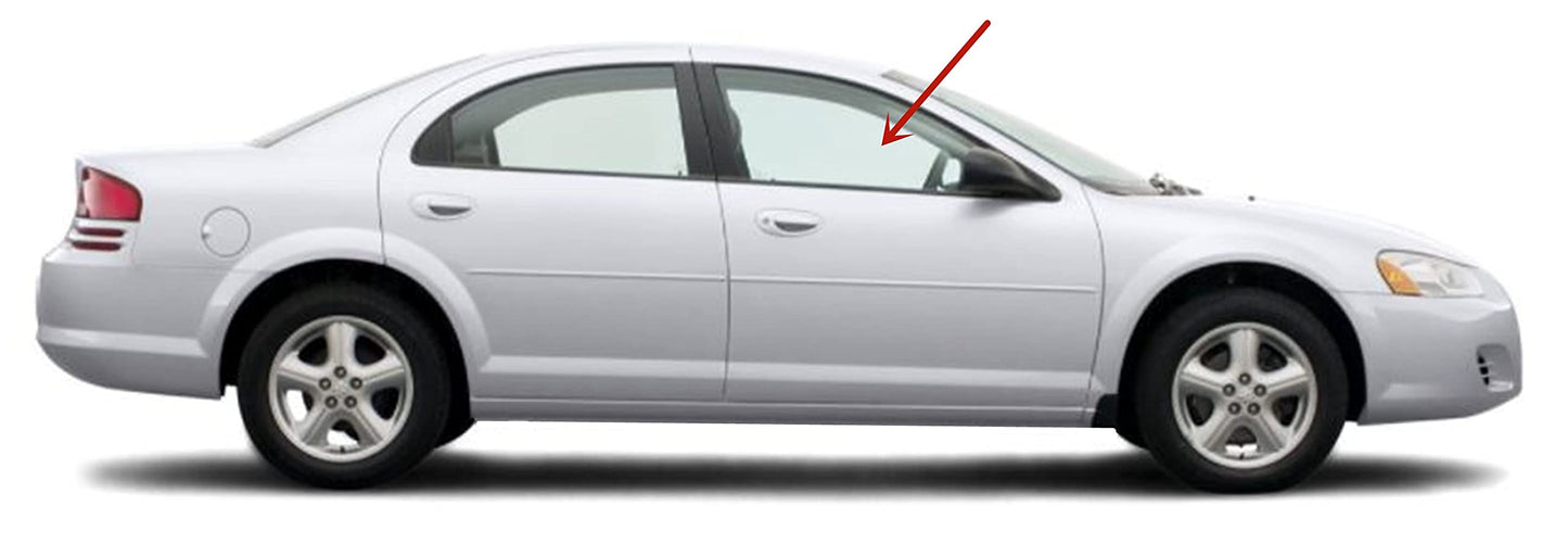 Passenger Right Side Front Door Window Door Glass Compatible with Chrysler Sebring/Dodge Stratus 4 Door Sedan 2001-2006 Models