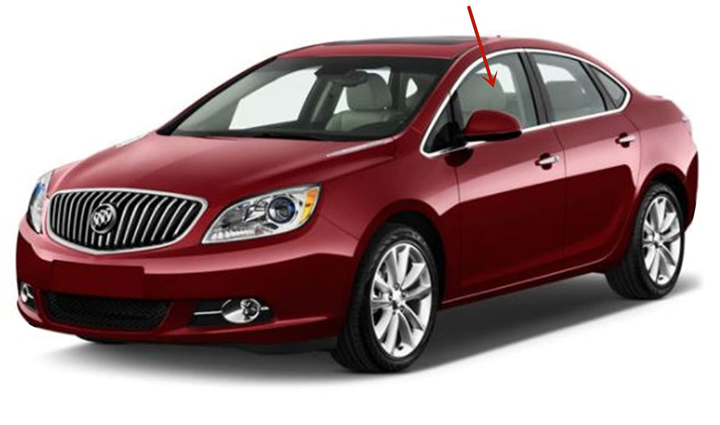 Laminated Driver Left Side Front Door Window Door Glass Compatible with Buick Verano 2012-2017 Models