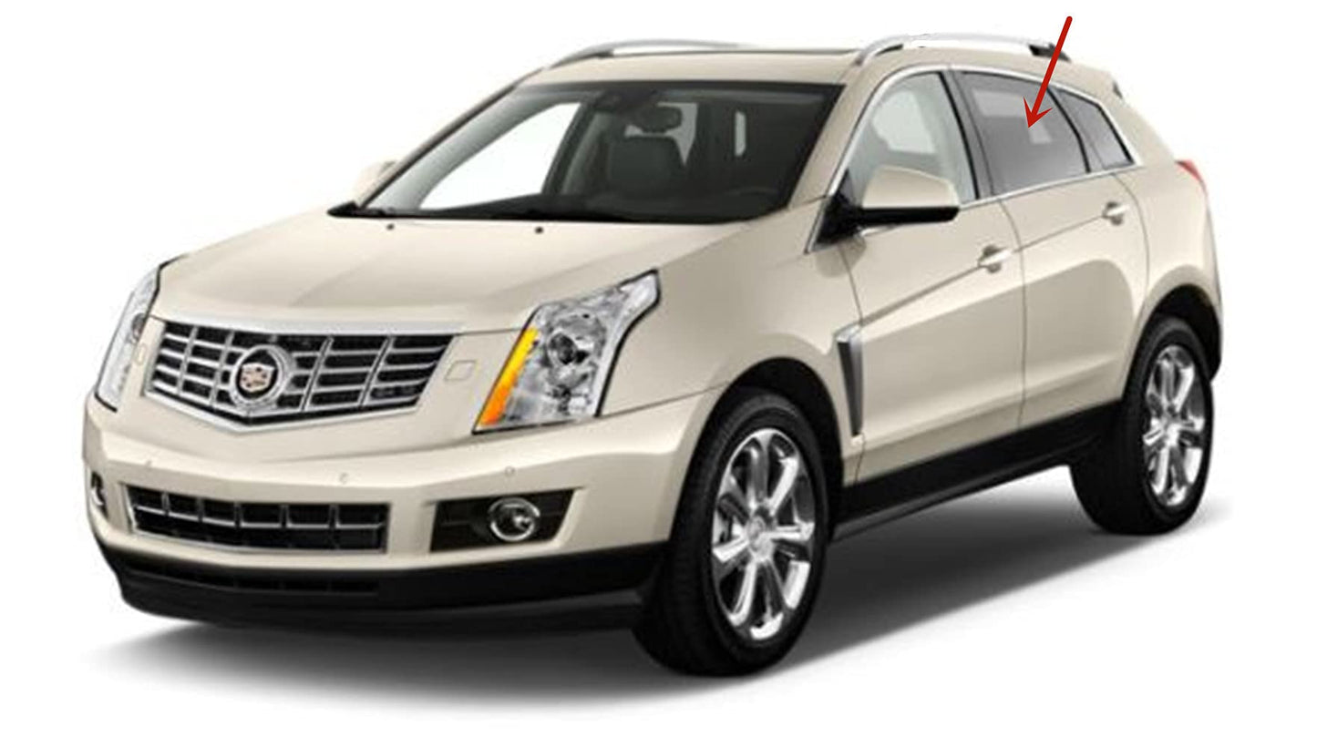 Driver Left Side Rear Door Window Door Glass Compatible with Cadillac SRX 2010-2016 Models