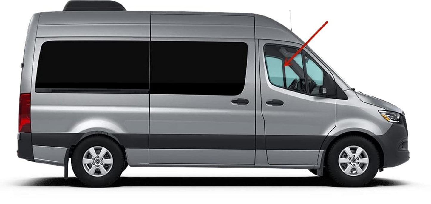 Passenger Right Side Front Door Window Door Glass Compatible with Mercedes Benz Sprinter 1500 2500 3500 4500 2019-2024 Models