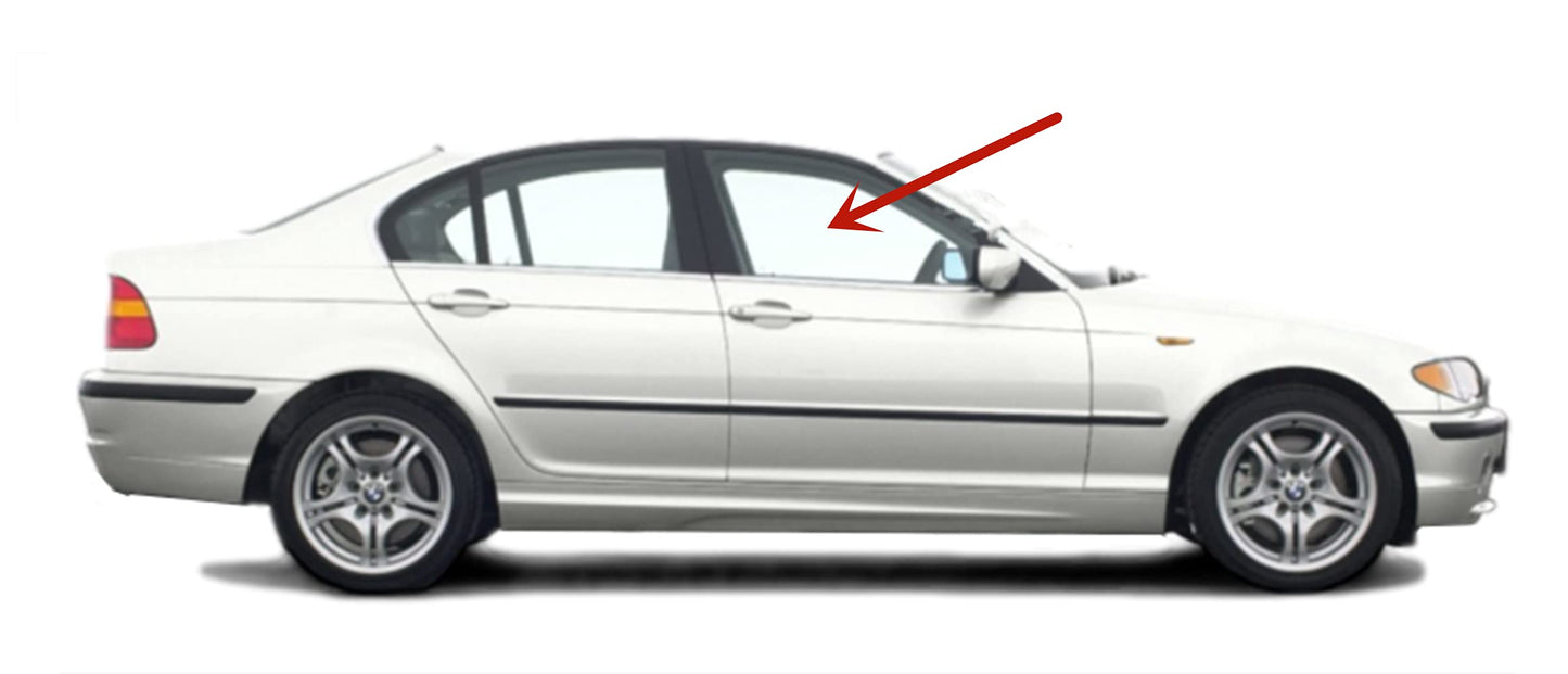 Passenger Right Side Front Door Window Door Glass Compatible with BMW 323i 328i 1999-2000 4 Door Models/ 325i 325xi 330i 330xi 2001-2005 4 Door Models