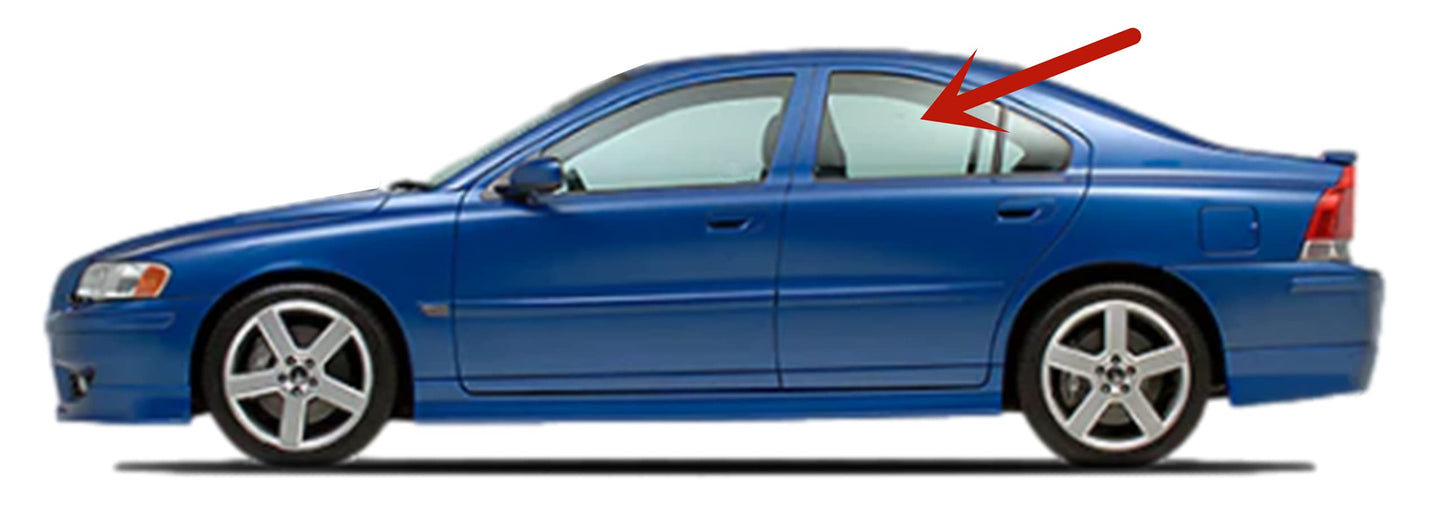 Tempered Driver Left Side Rear Door Window Door Glass Compatible with Volvo S60 4 Door Sedan 2001-2009 Models