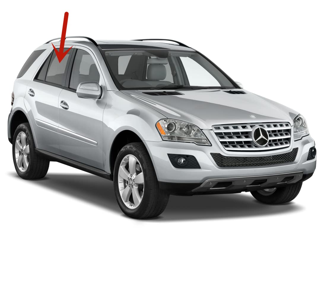 Passenger Right Side Rear Door Window Door Glass Compatible with Mercedes Benz ML320 ML350 ML450 ML500 ML550 ML63AMG 2006-2011 Models