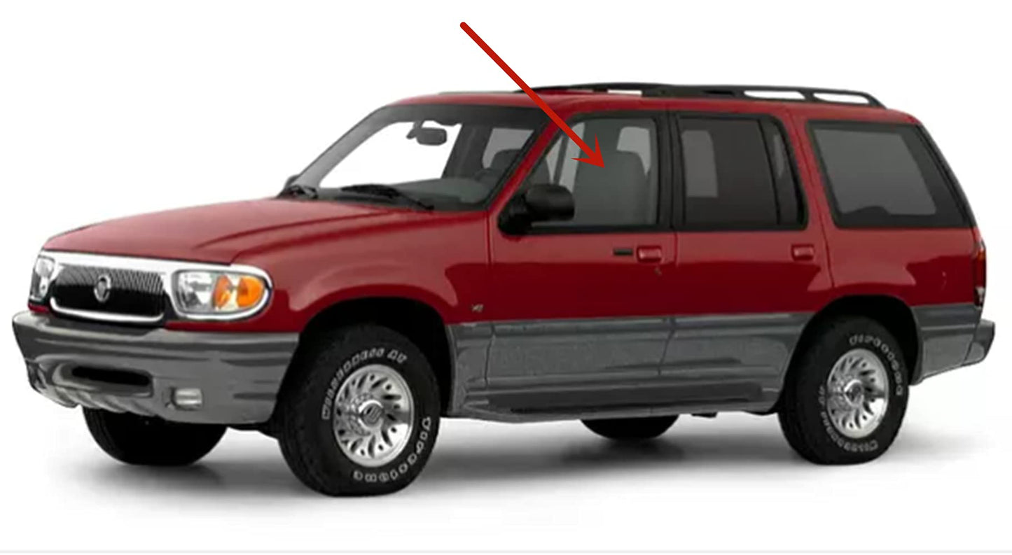 Driver Left Side Front Door Window Door Glass Compatible with Mercury Mountaineer 1997-2001 Models