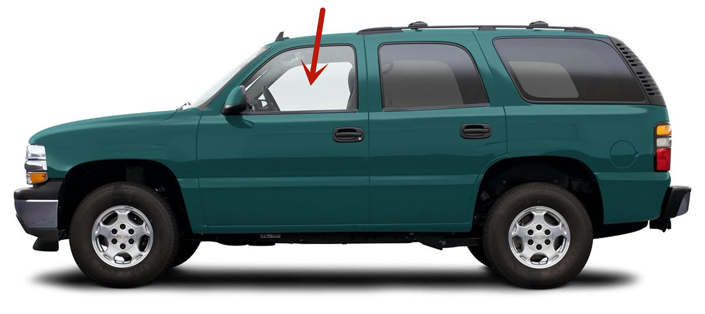 Driver Left Side Front Door Window Door Glass Compatible with Chevrolet Tahoe/Avalanche/Suburban 2000-2006 Models