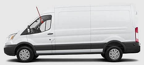 Driver Left Side Front Door Window Door Glass Compatible with Ford Transit 110.2" High-Roof 100.8" Mid-Roof Van 2015-2025 Models (Not for Transit Connect or Low-Roof Transit)