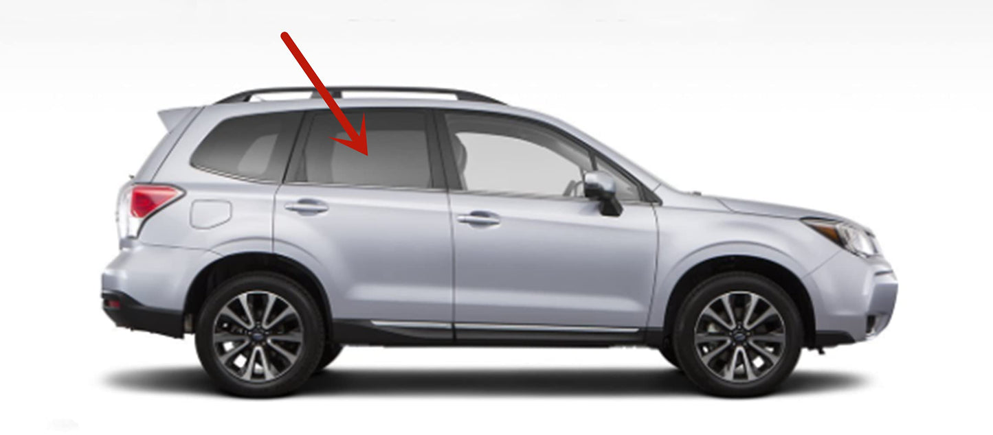 Passenger Right Side Rear Door Window Door Glass Compatible with Subaru Forester 2014-2018 Models