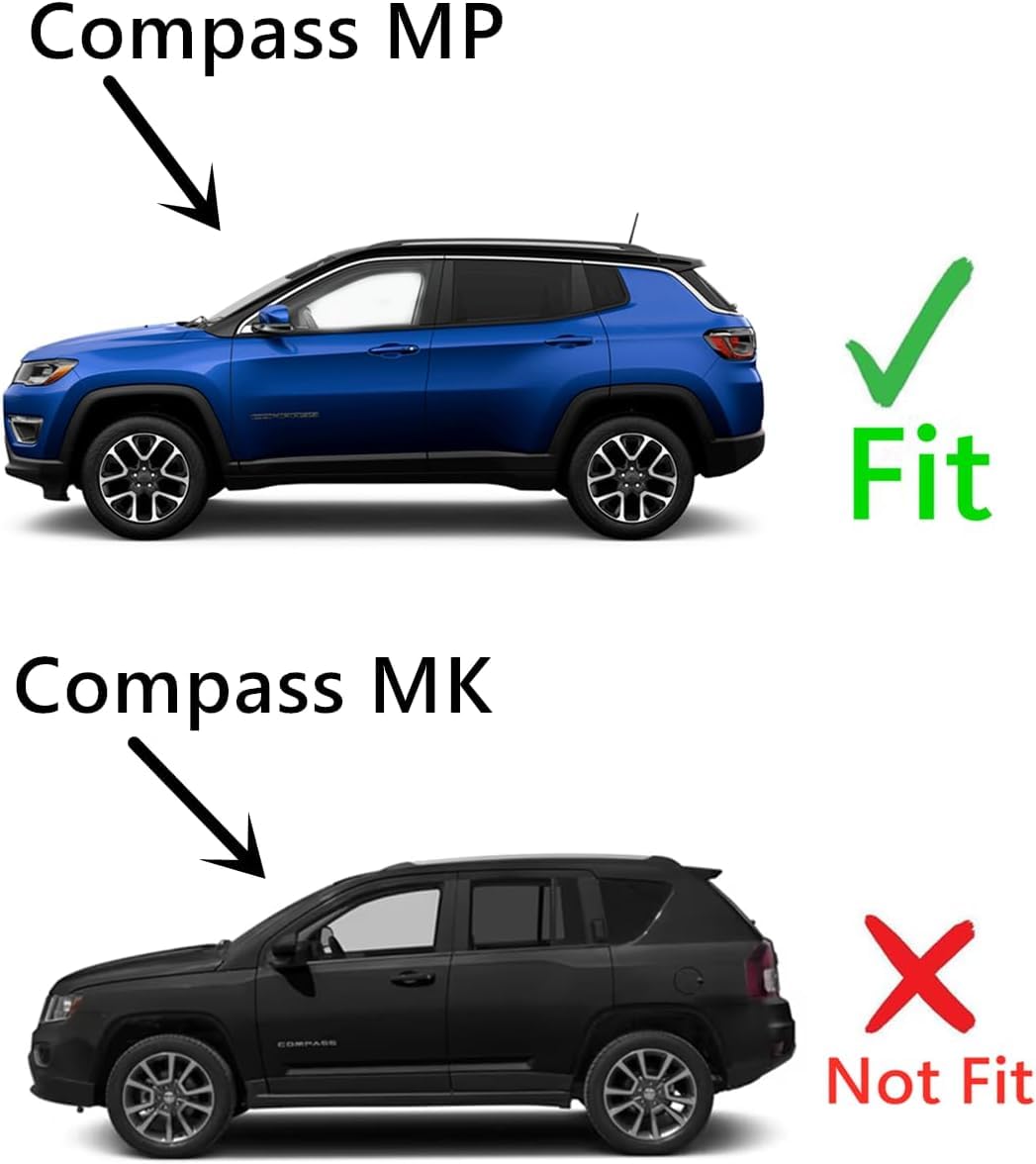 Driver Left Side Quarter Window Quarter Glass Compatible with Jeep Compass MP 2017-2025 Models