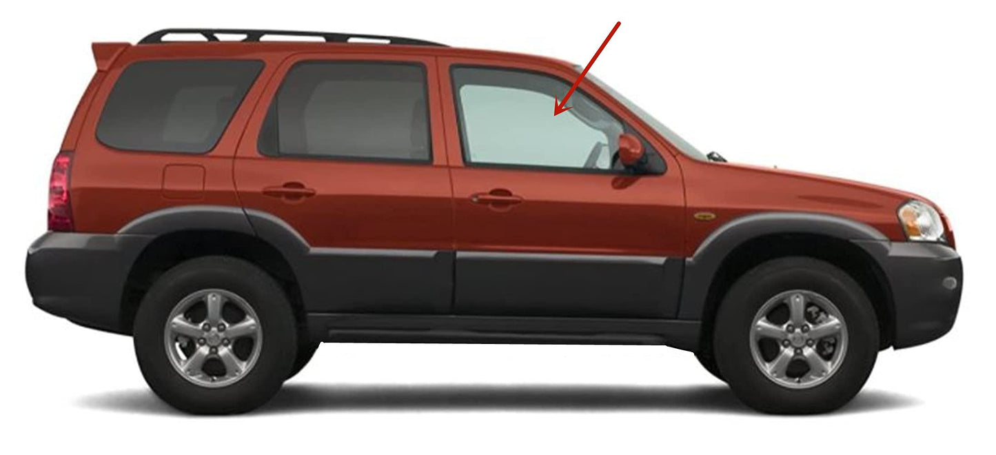 Passenger Right Side Front Door Window Door Glass Compatible with Mazda Tribute 2001-2006 Models/Mercury Mariner 2005-2007 Models/Ford Escape 2001-2007 Models