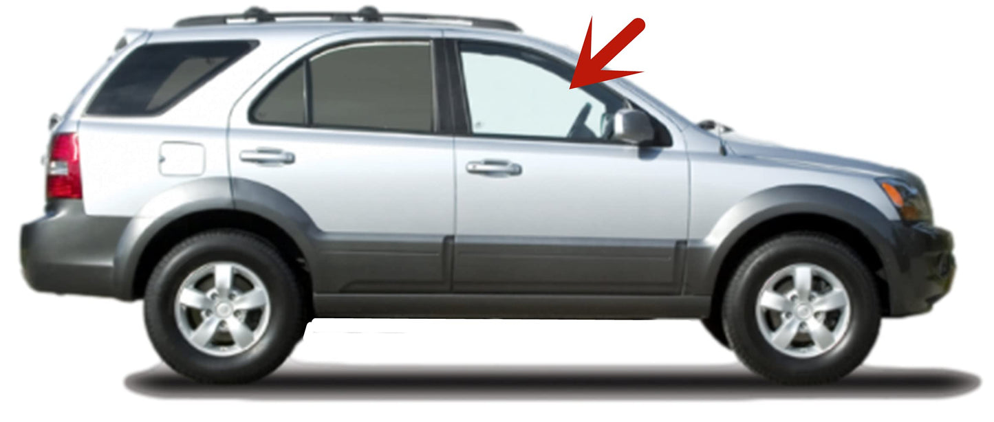 Passenger Right Side Front Door Window Door Glass Compatible with Kia Sorento 2003-2010 Models