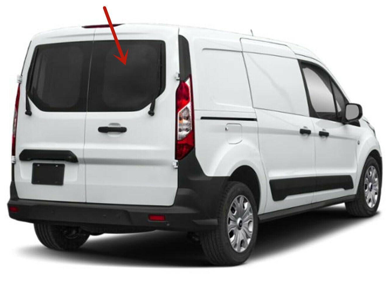 Heated Back Window Back Glass Passenger Right Side Compatible with Ford Transit Connect 2014-2023 Models