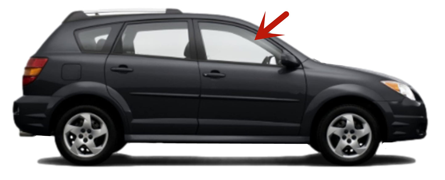 Passenger Right Side Front Door Window Door Glass Compatible with Toyota Matrix/Pontiac Vibe 2003-2008 Models