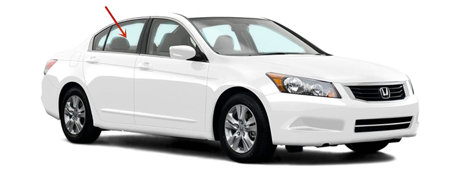 Passenger Right Side Rear Door Window Door Glass Compatible with Honda Accord 4 Door Sedan 2008-2012 Models