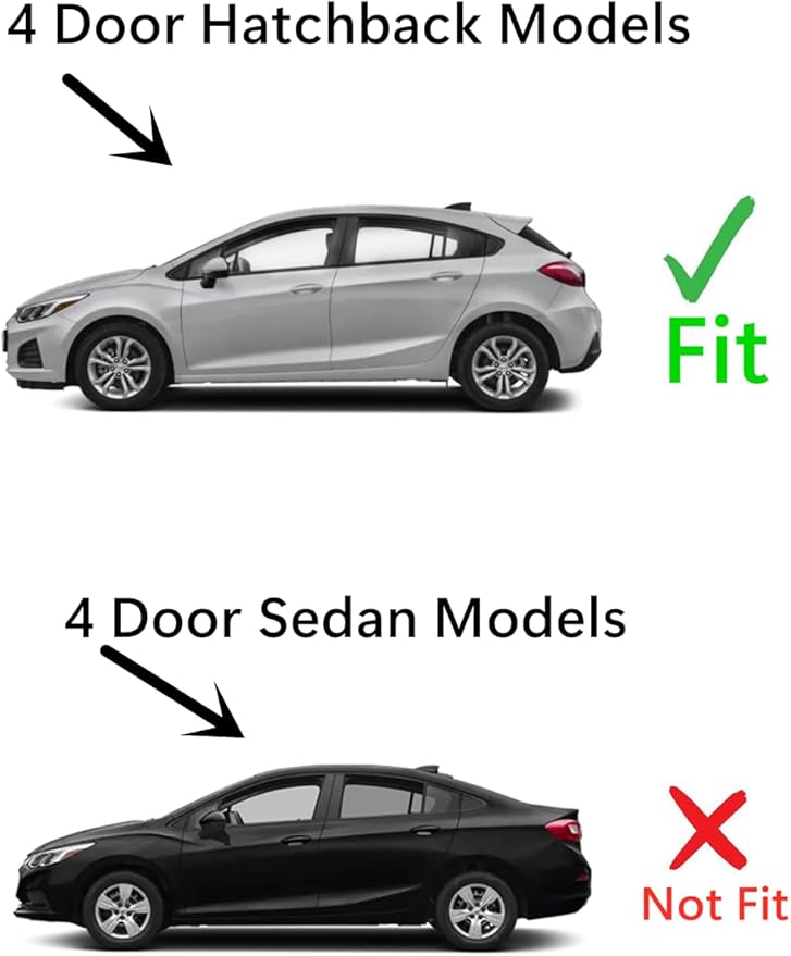 Heated w/ Antenna Back Window Back Glass Compatible with Chevrolet Cruze 4 Door Hatchback 2017-2019 Models
