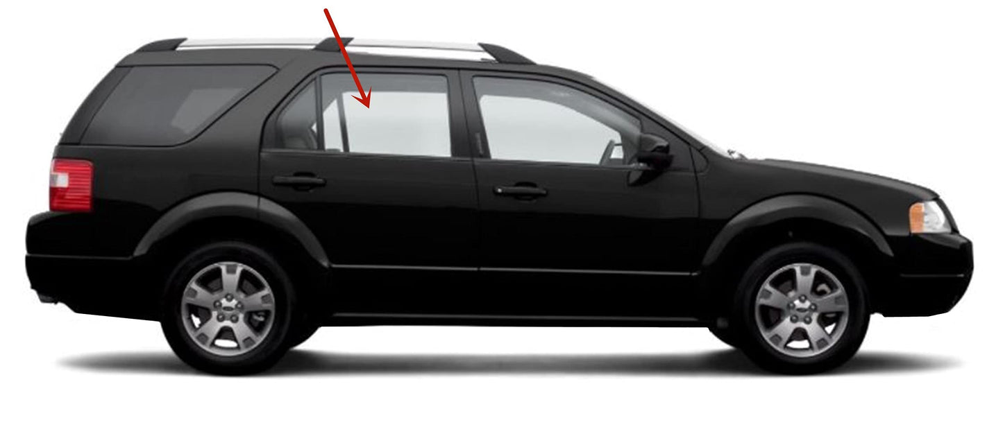 Passenger Right Side Rear Door Window Door Glass Compatible with Ford Freestyle 2005-2007 Models/Ford Taurus X 2008-2009 Models