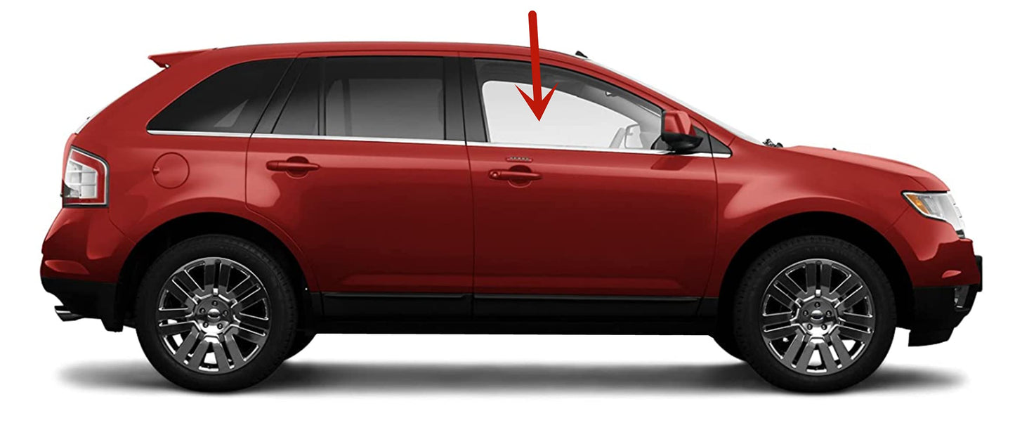 W/Logo Passenger Right Side Front Door Window Door Glass Compatible with Ford Edge 2007-2014 Models/Lincoln MKX 2007-2015 Models