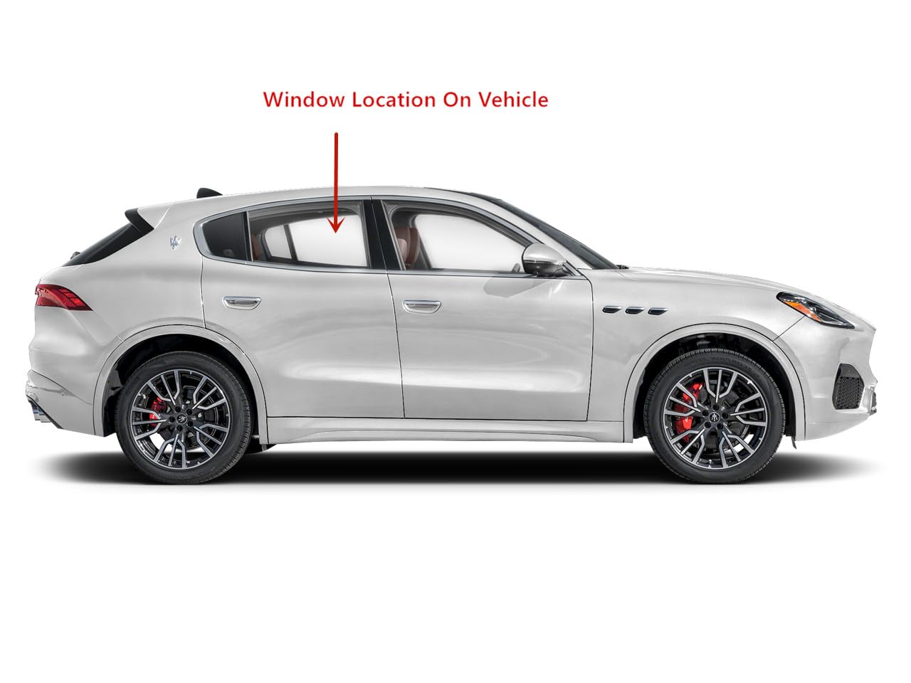 Laminated Passenger Right Side Rear Door Window Door Glass Compatible with Maserati Grecale 2023-2024 Models