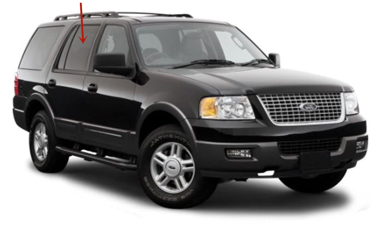 Passenger Right Side Rear Door Window Door Glass Compatible with Ford Expedition/Lincoln Navigator 2003-2006 Models