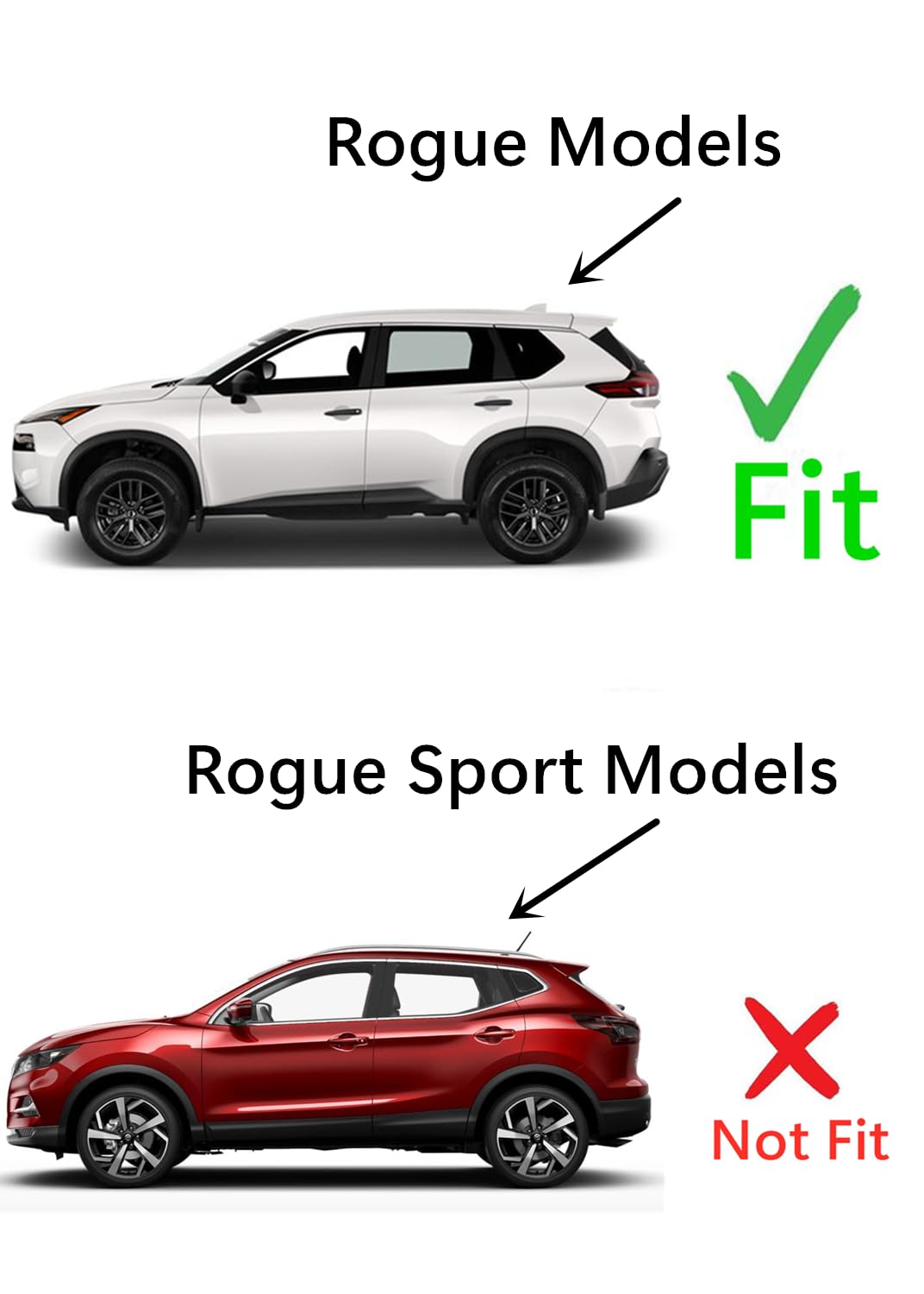 Chrome Moulding Style Tempered Driver Left Side Quarter Window Quarter Glass Compatible with Nissan Rogue 2021-2025 Models (Not For Rogue Sport)