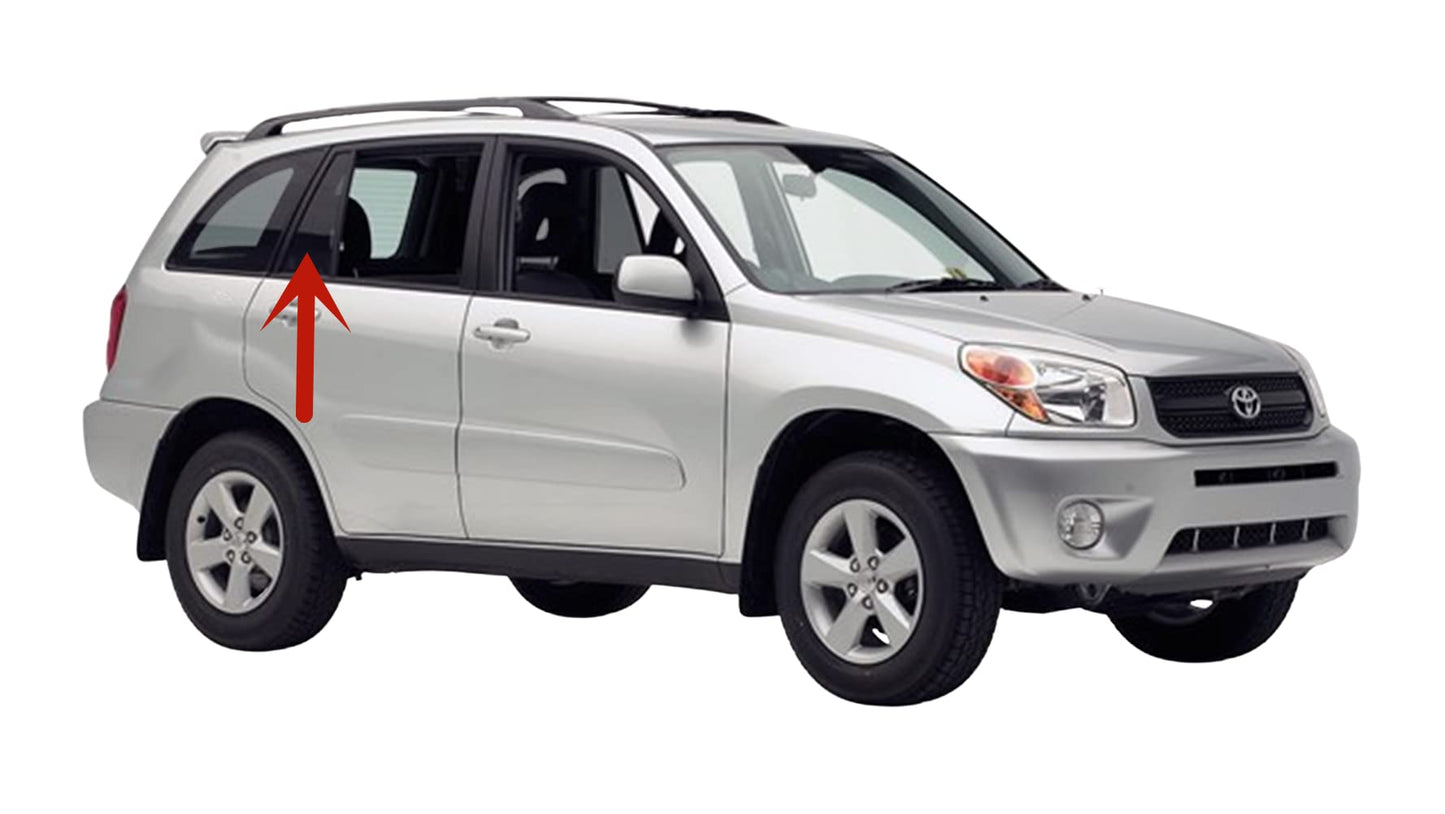 Passenger Right Side Rear Vent Window Vent Glass Compatible with Toyota RAV4 2001-2005 4 Door Models