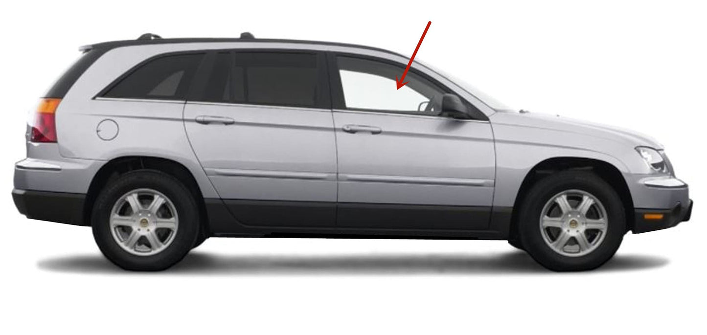 Passenger Right Side Front Door Window Door Glass Compatible with Chrysler Pacifica 2004-2008 Models