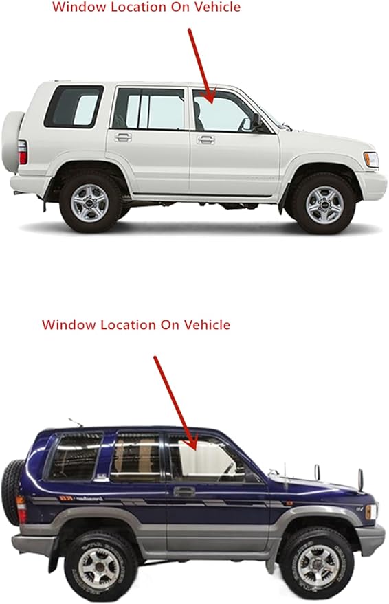 Passenger Right Side Front Door Window Compatible with Isuzu Trooper 1992-2002 Models/Acura SLX 1996-1999 Models