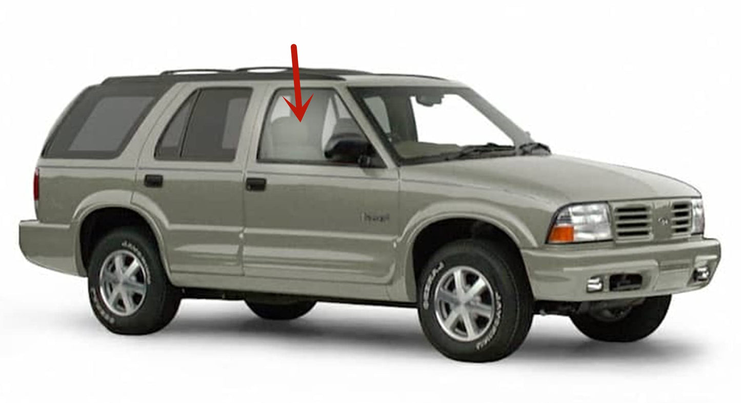 Passenger Right Side Front Door Window Door Glass Compatible with Oldsmobile Bravada/Isuzu Hombre Pickup 1996-2001 Models