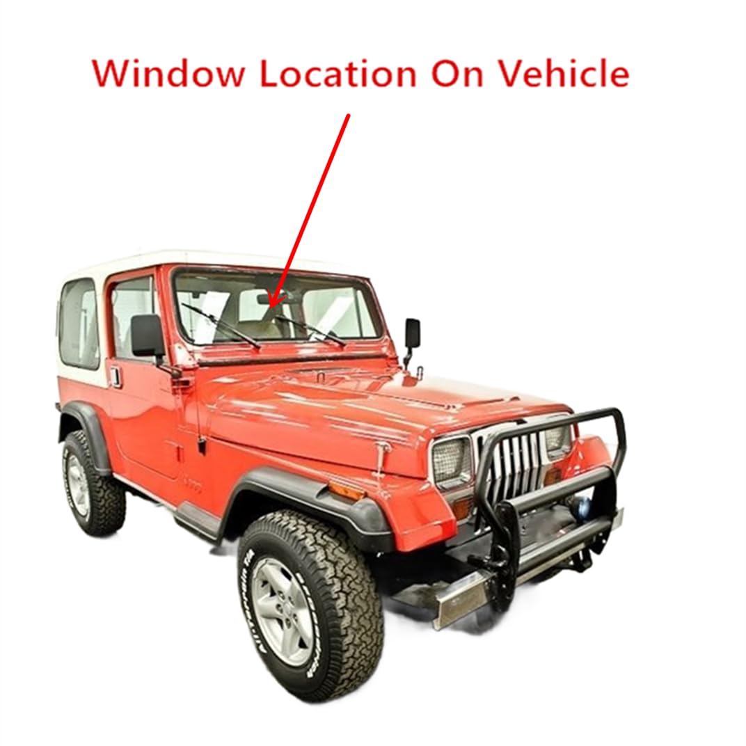 Laminated Front Windshield Window Glass Compatible with Jeep Wrangler 1987-1995 Models