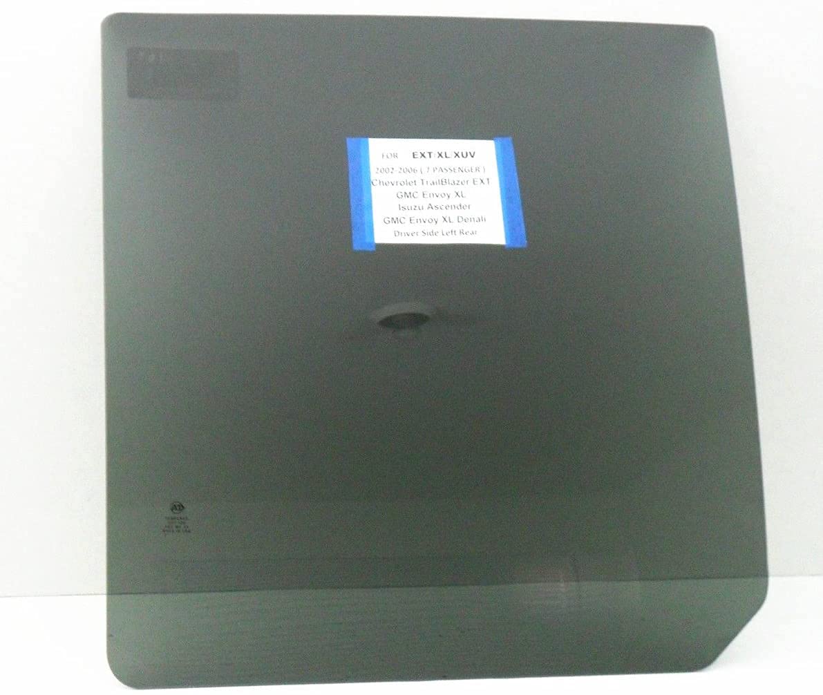 Driver Left Side Rear Door Window Door Glass Compatible with Isuzu Ascender 7 Passenger SUV/Chevrolet TrailBlazer EXT/GMC Envoy XL/GMC Envoy XUV 2002-2006 Models