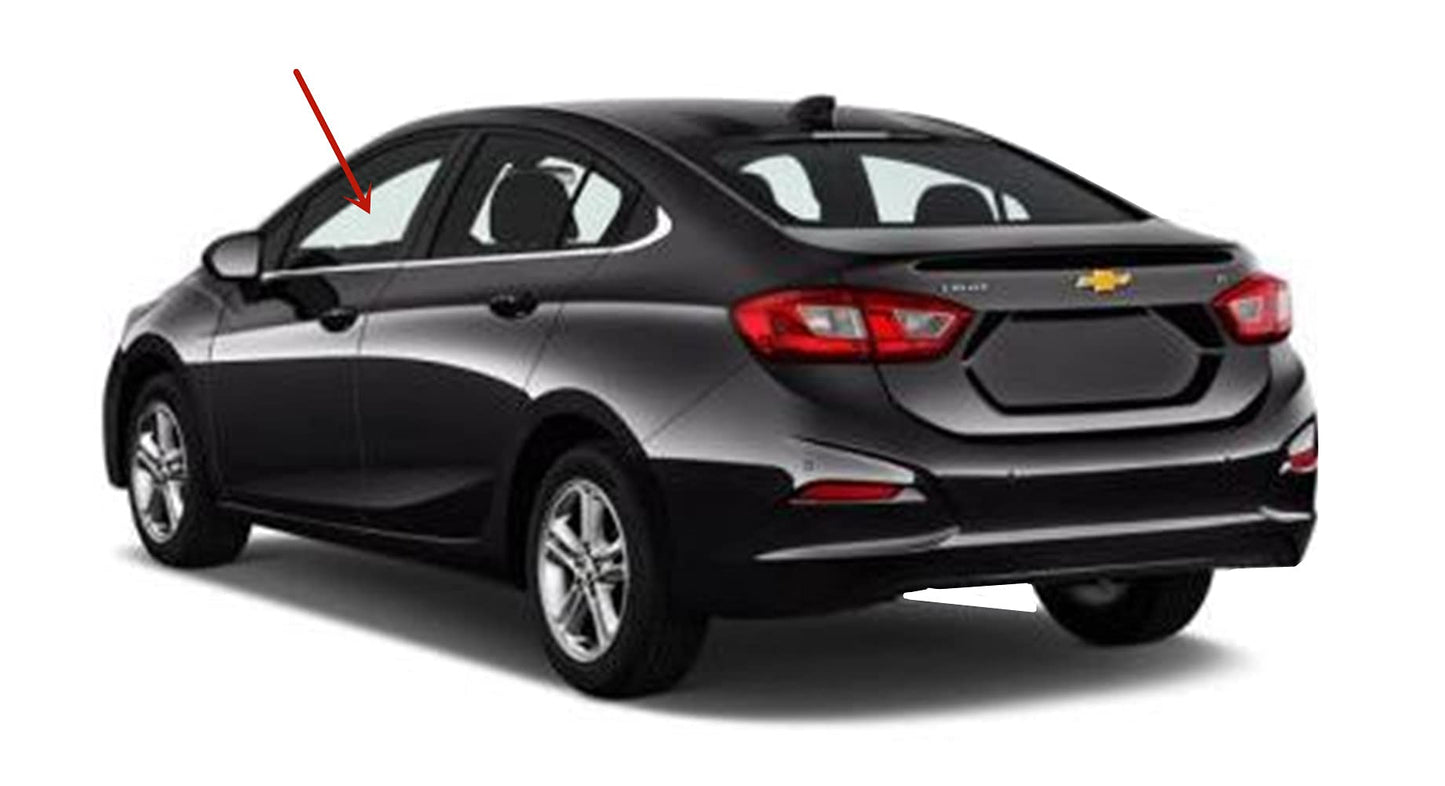 Driver Left Side Front Door Window Door Glass Compatible with Chevrolet Cruze 4 Door Sedan 2010-2015 Models/ Cruze Limited 4 Door Sedan 2016 Models