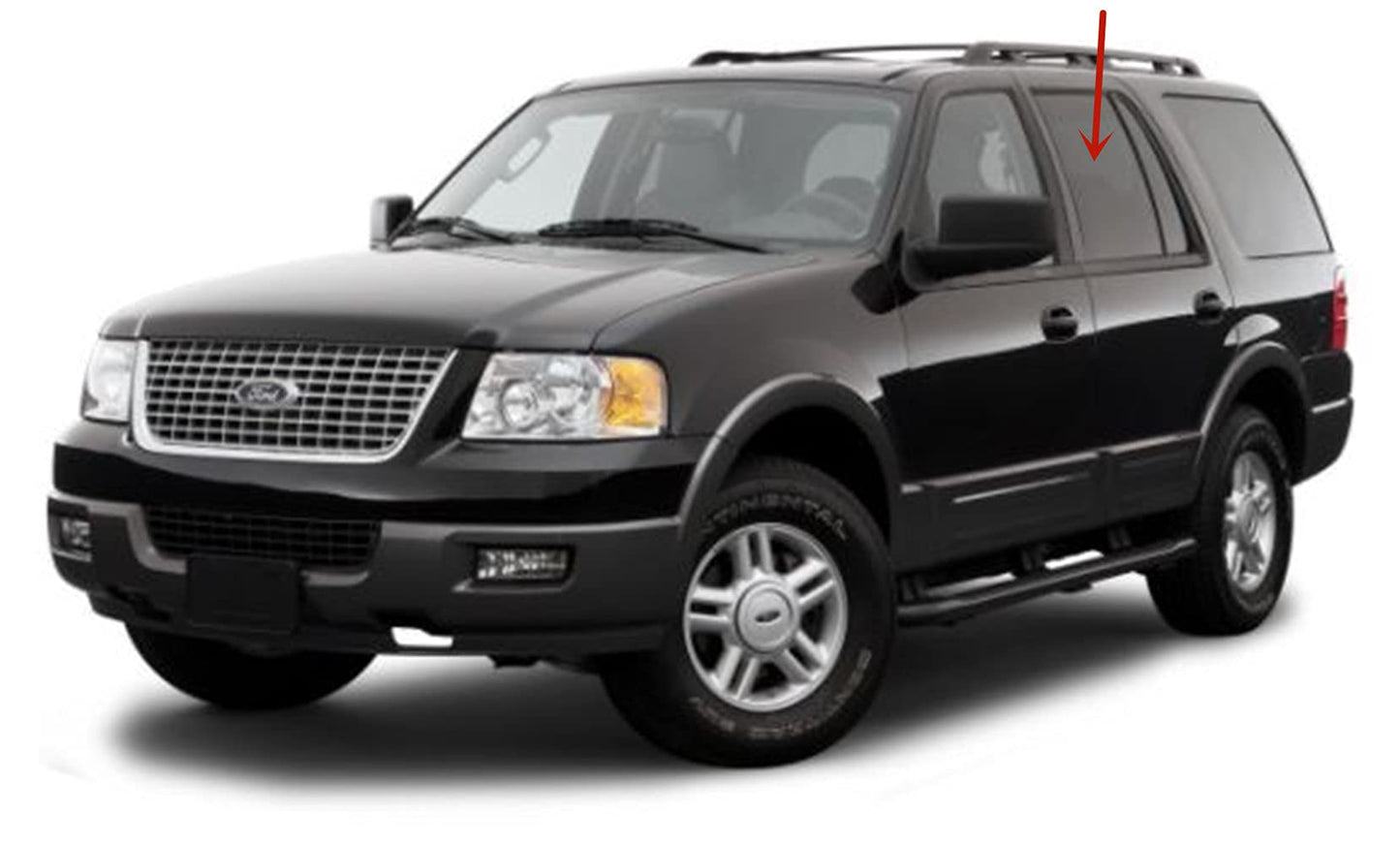 Driver Left Side Rear Door Window Door Glass Compatible with Ford Expedition/Lincoln Navigator 2003-2006 Models