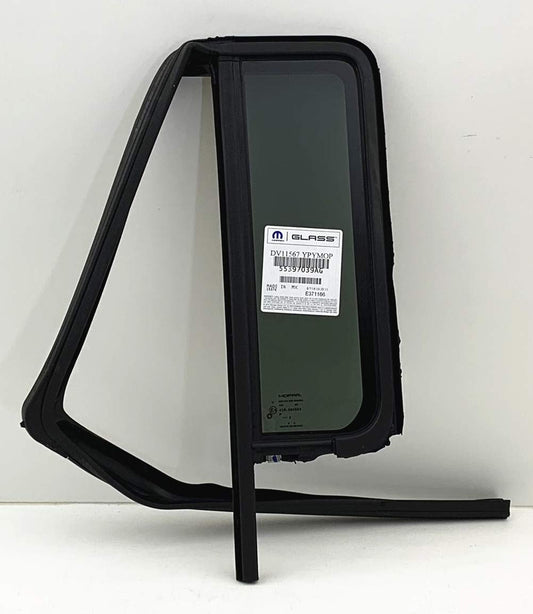 OEM Driver Left Side Rear Vent Window Vent Glass Compatible with Jeep Wrangler 4 Door Utility 2008-2017 Models/Wrangler JK 4 Door Utility 2018 Models