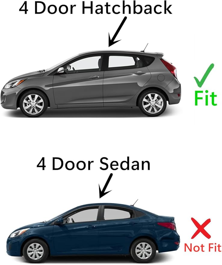 Non-Heated Back Window Back Glass Compatible with Hyundai Accent 4 Door Hatchback 2012-2017 Models