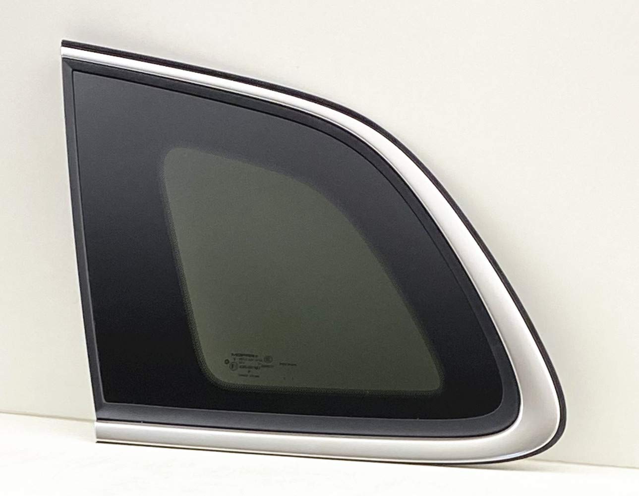 OE Chrome Moulding Style Privacy Driver Left Side Quarter Window Glass Compatible with Jeep Cherokee 2014-2018 Models (Not For Grand Cherokee)