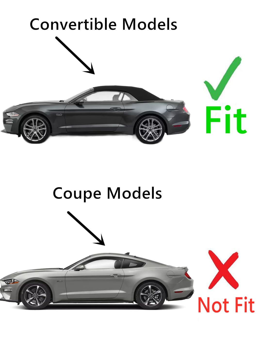 W/ Data Sharing Ecth Driver Left Side Door Window Door Glass Compatible with Ford Mustang 2-Door Convertible 2015-2023 Models (Not For Coupe)