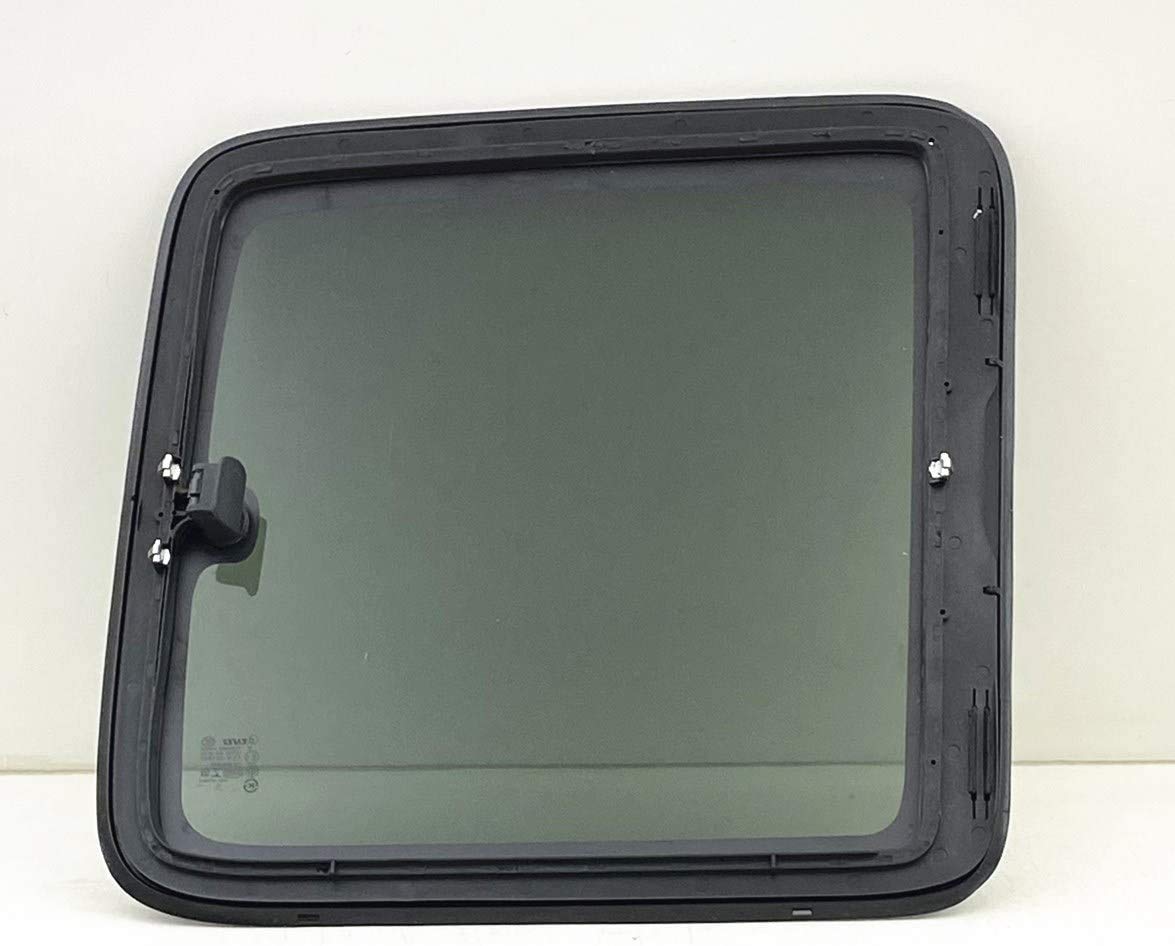 Privacy Movable Driver Left Side Rear Quarter Window Quarter Glass With Frame & Latch Compatible with GMC Sierra 1999-2006 / Sierra Classic 2007 Extended Cab Pickup Models