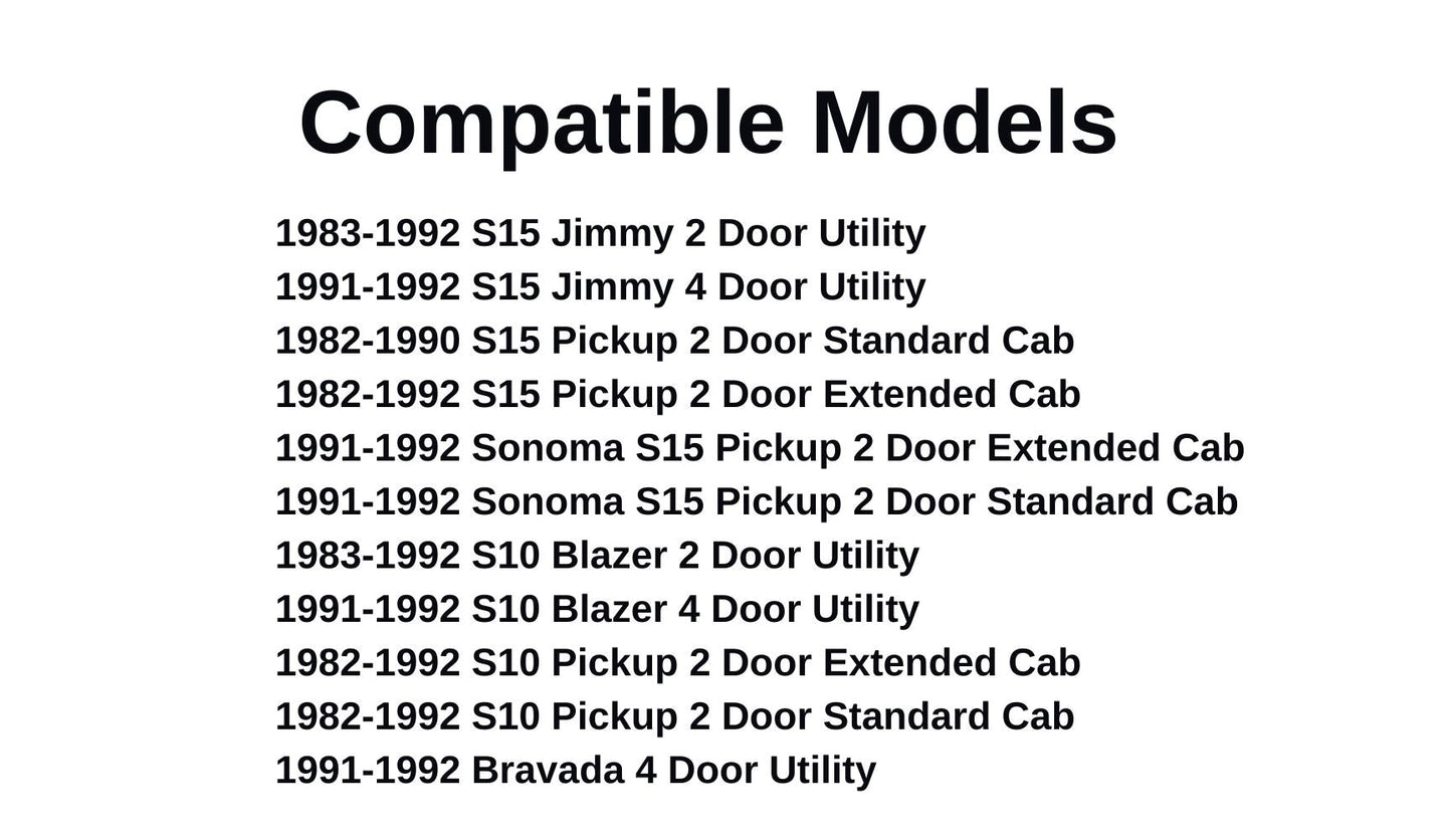 Driver Left Side Front Door Window Door Glass Compatible with Chevrolet S10 Pickup/S10 Blazer/GMC S15/Sonoma S15 Pickup/Oldsmobile Bravada 1982-1992 Models