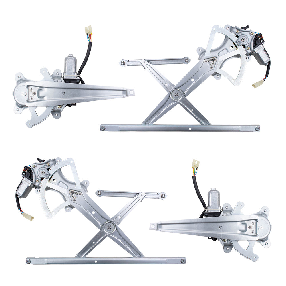 Front and Rear Power Window Regulators with Motors Compatible with 02-03 ES300 ES330