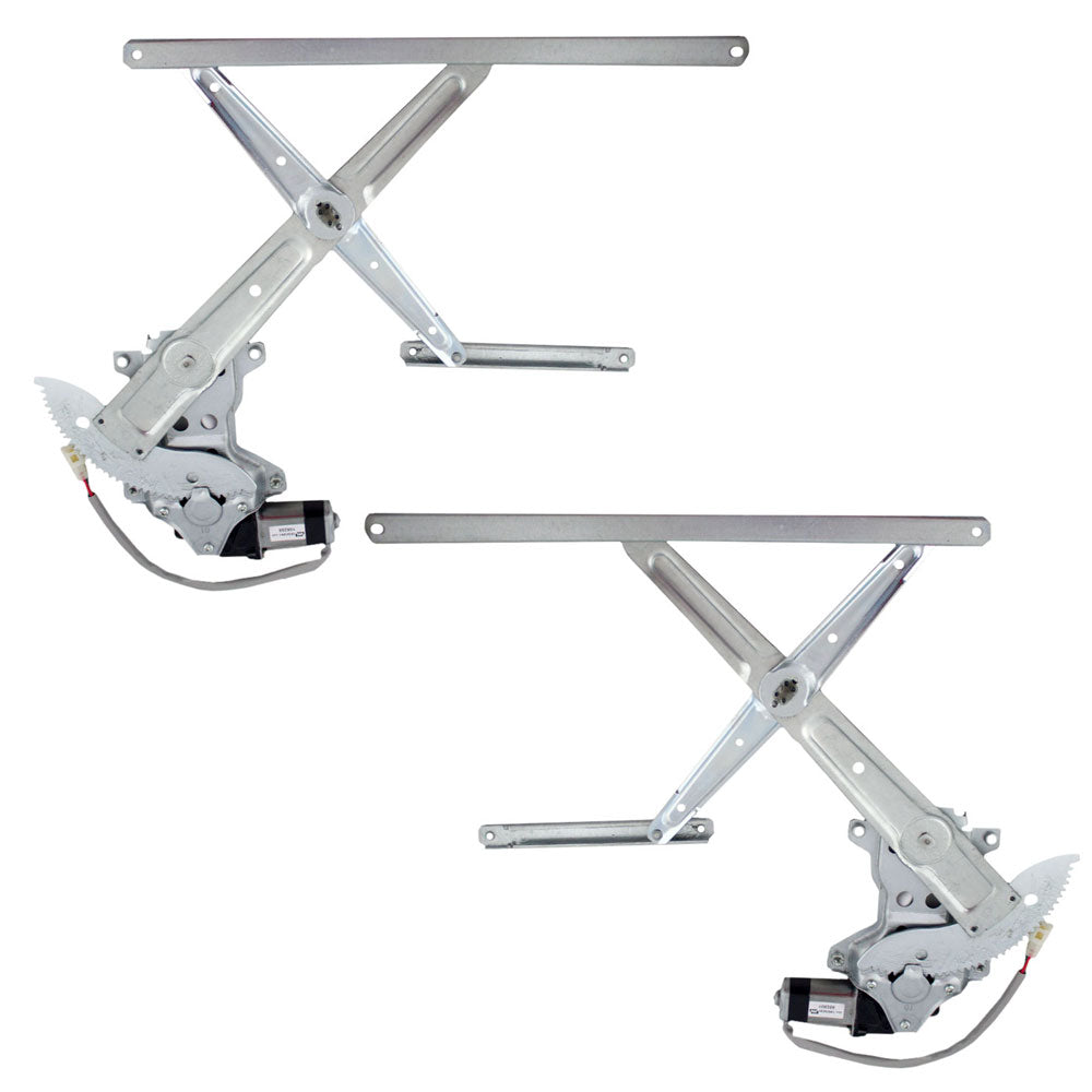 Driver and Passenger Front Power Window Lift Regulators & Motors Assemblies Compatible with 91-97 SUV 6980260010 6980160010