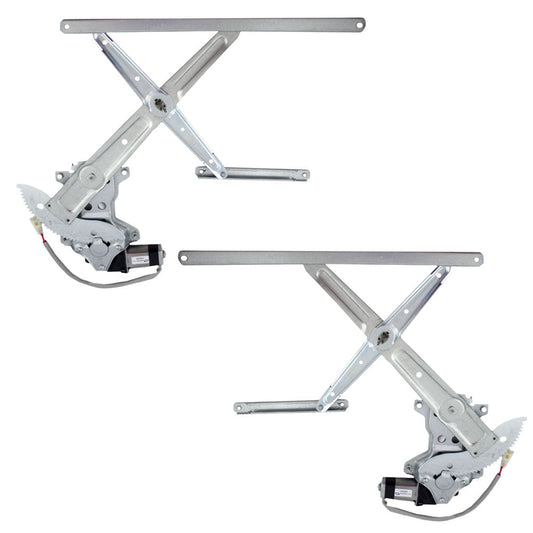 Driver and Passenger Front Power Window Lift Regulators & Motors Assemblies Compatible with 91-97 SUV 6980260010 6980160010