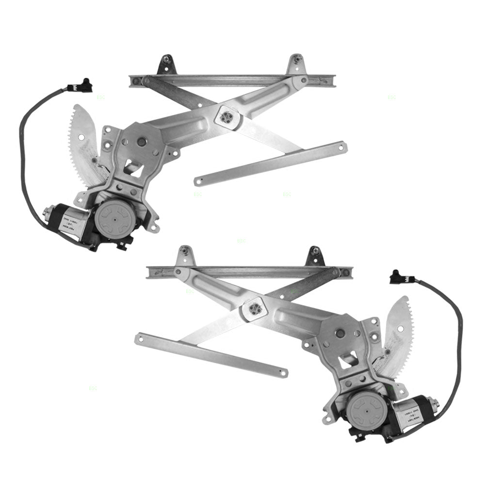 Driver and Passenger Rear Power Window Lift Regulators with Motors Compatible with 97-01 Camry 69804AA010 69803AA010