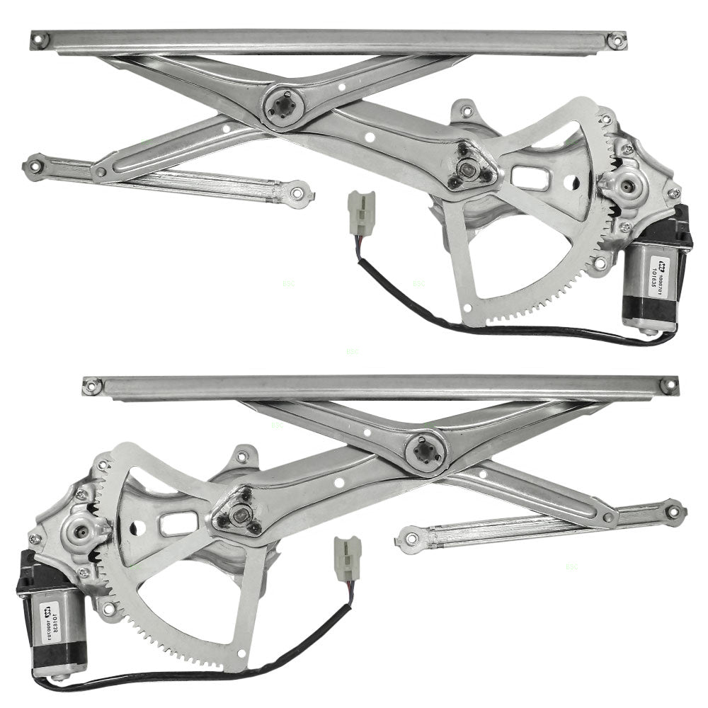 Driver and Passenger Front Power Window Lift Regulators & Motor Assemblies Compatible with 03-08 Corolla 6982002170 6981002170