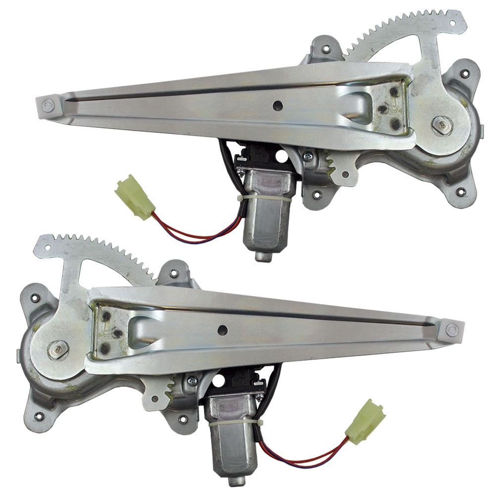 Driver and Passenger Rear Power Window Lift Regulators with Motors Assemblies Compatible with 01-05 SUV 69804-42020 69803-42020