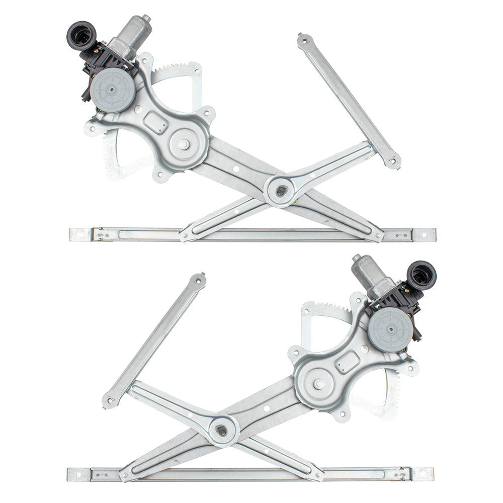 Pair Set Front Window Power Regulators with Motors Assemblies Compatible with 05-12 Avalon 69802AC020 69801AC020 85720AE020 857100E010