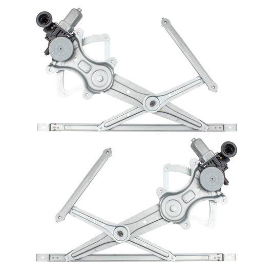 Pair Set Front Window Power Regulators with Motors Assemblies Compatible with 05-12 Avalon 69802AC020 69801AC020 85720AE020 857100E010