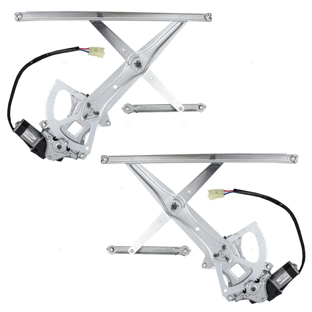 Pair Set Front Power Window Lift Regulators & Motors 2 Pin Connector Assemblies Compatible with 04-10 tC xD Prius Yaris 69802-52070 69801-52070