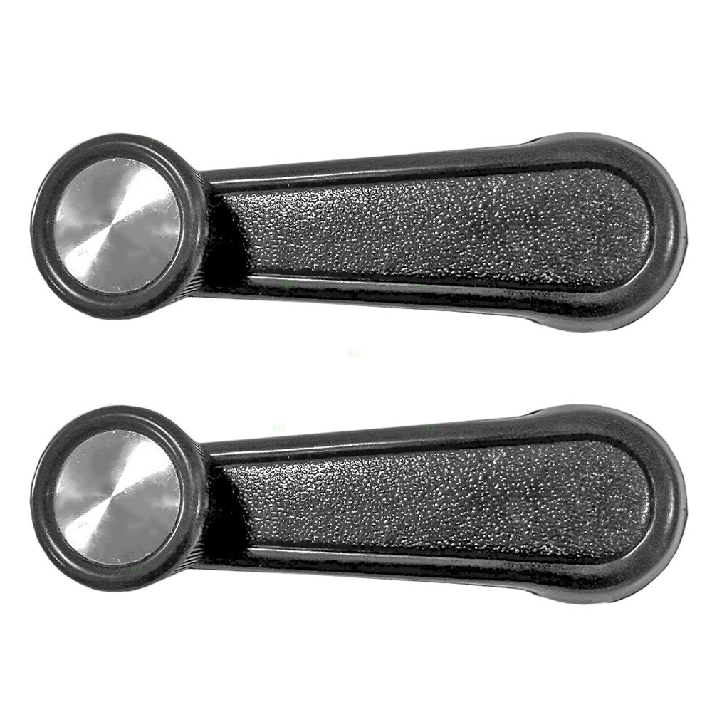 Manual Window Regulators and Black with Chrome Crank Handles Compatible with 84-89 4Runner