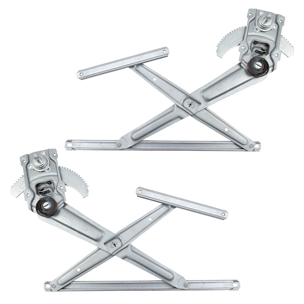 Driver and Passenger Manual Window Lift Regulators Assemblies Compatible with 84-88 Pickup Truck 84-88 4Runner without Vent Window 6980289107 6980189107